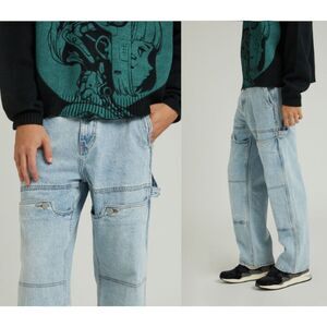 PacSun Light Blue Wash Baggy Denim Carpenter Mens Jeans - 30 x 30